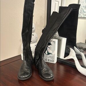 Black Leather Tall Boots